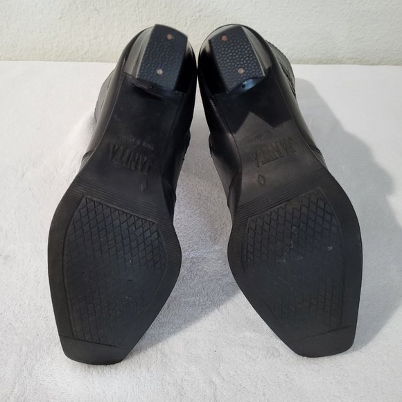 Janita Calf High Heeled Boots 22890, Black SZ 37 - Picture 10 of 15